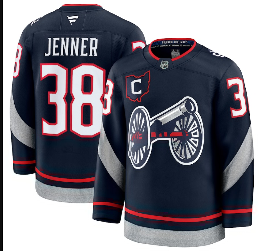 Men Columbus Blue Jackets Boone Jenner Fanatics Navy blue 2025 NHL Stadium Series Premium Player Jersey->columbus blue jackets->NHL Jersey